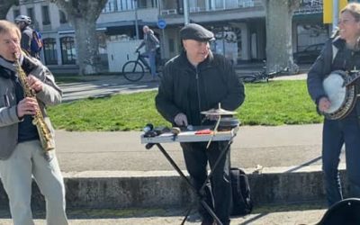 Rencontre impromptue au Jardin Anglais