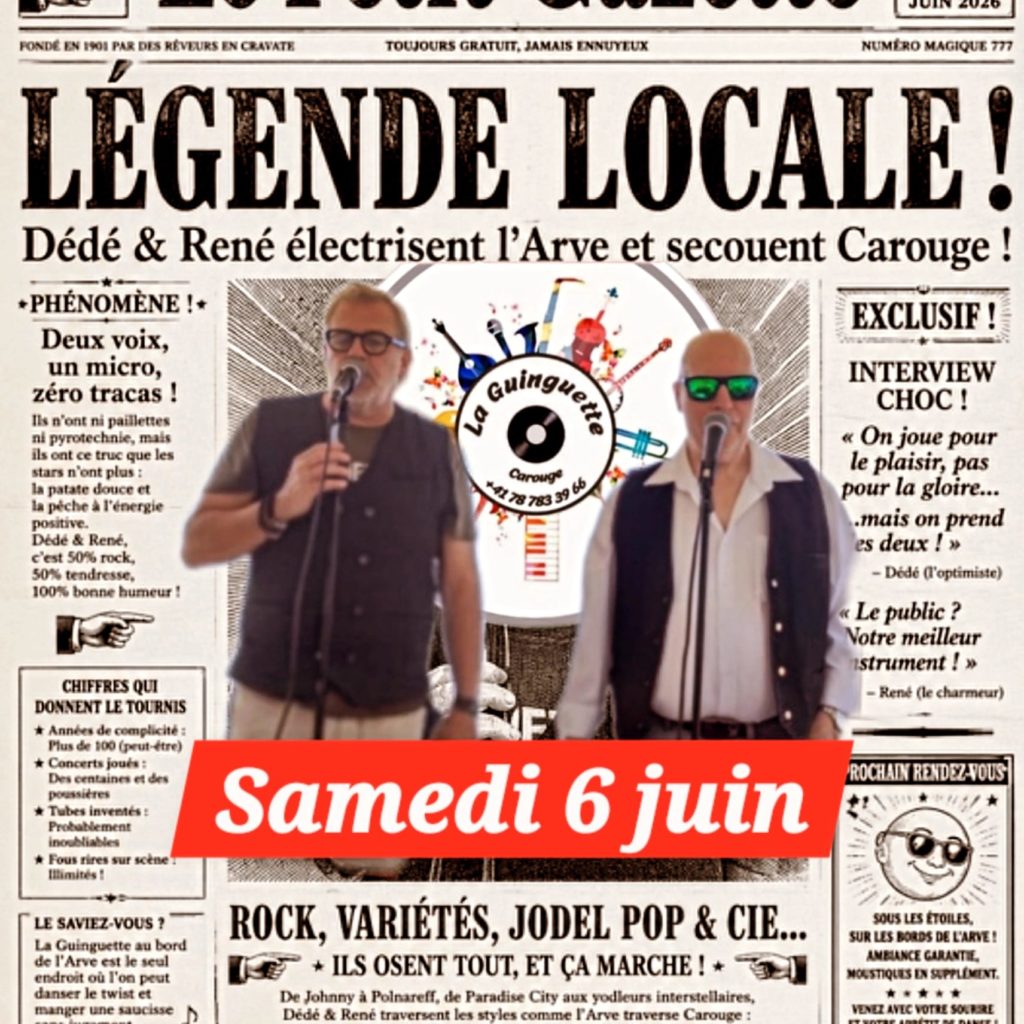 Affiche Dédé & René - La Guinguette au bord de l'Arve Carouge